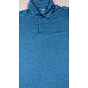 01.ALGO Performance Polo Shirt Mens XXL Blue Heathered Quick Dry UV SPF 40
